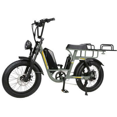 Nakto F4 20" Fat Tire Cargo or Passenger Electric Bike