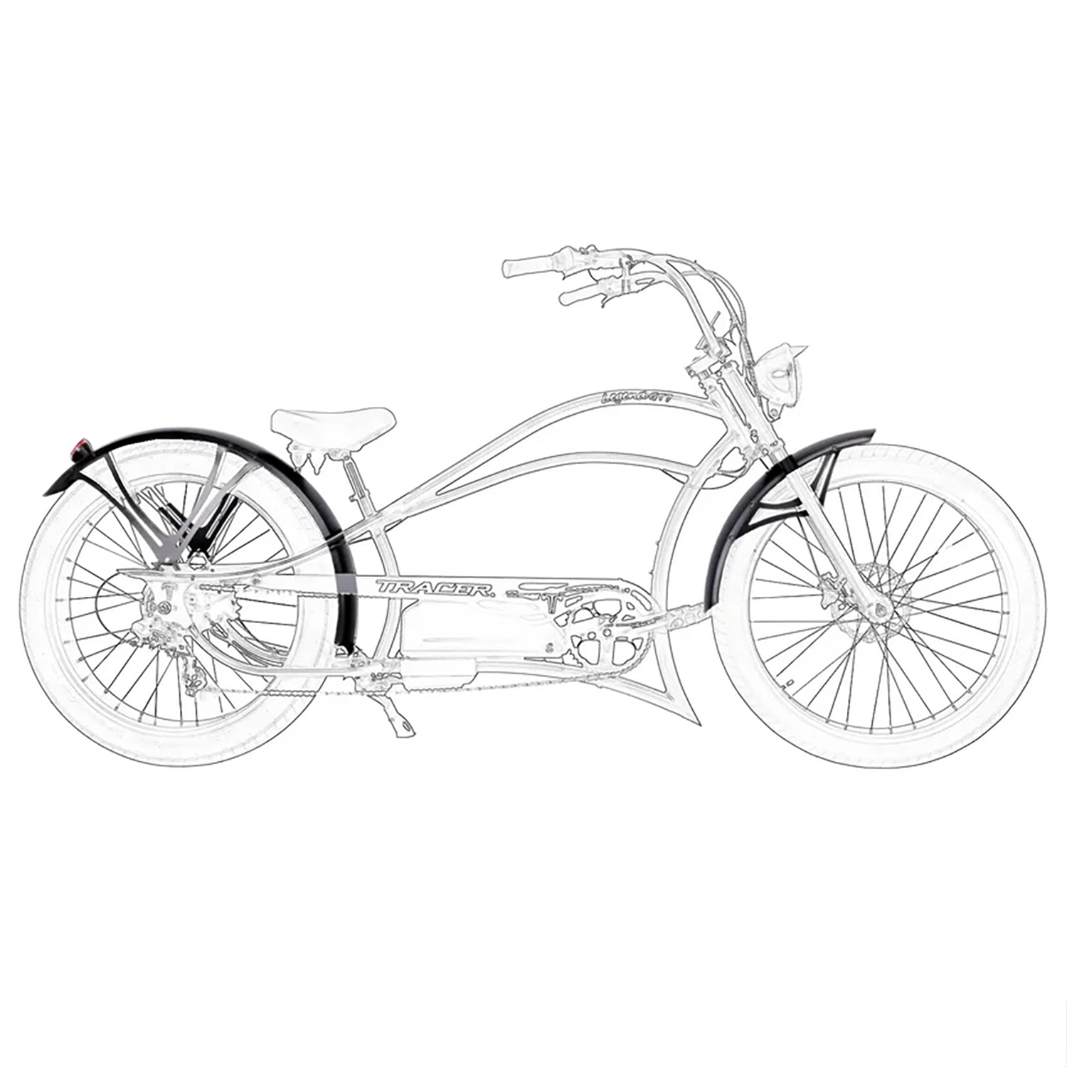 Tracer Legend GT7 Stretch Cruiser Chopper Electric Bike