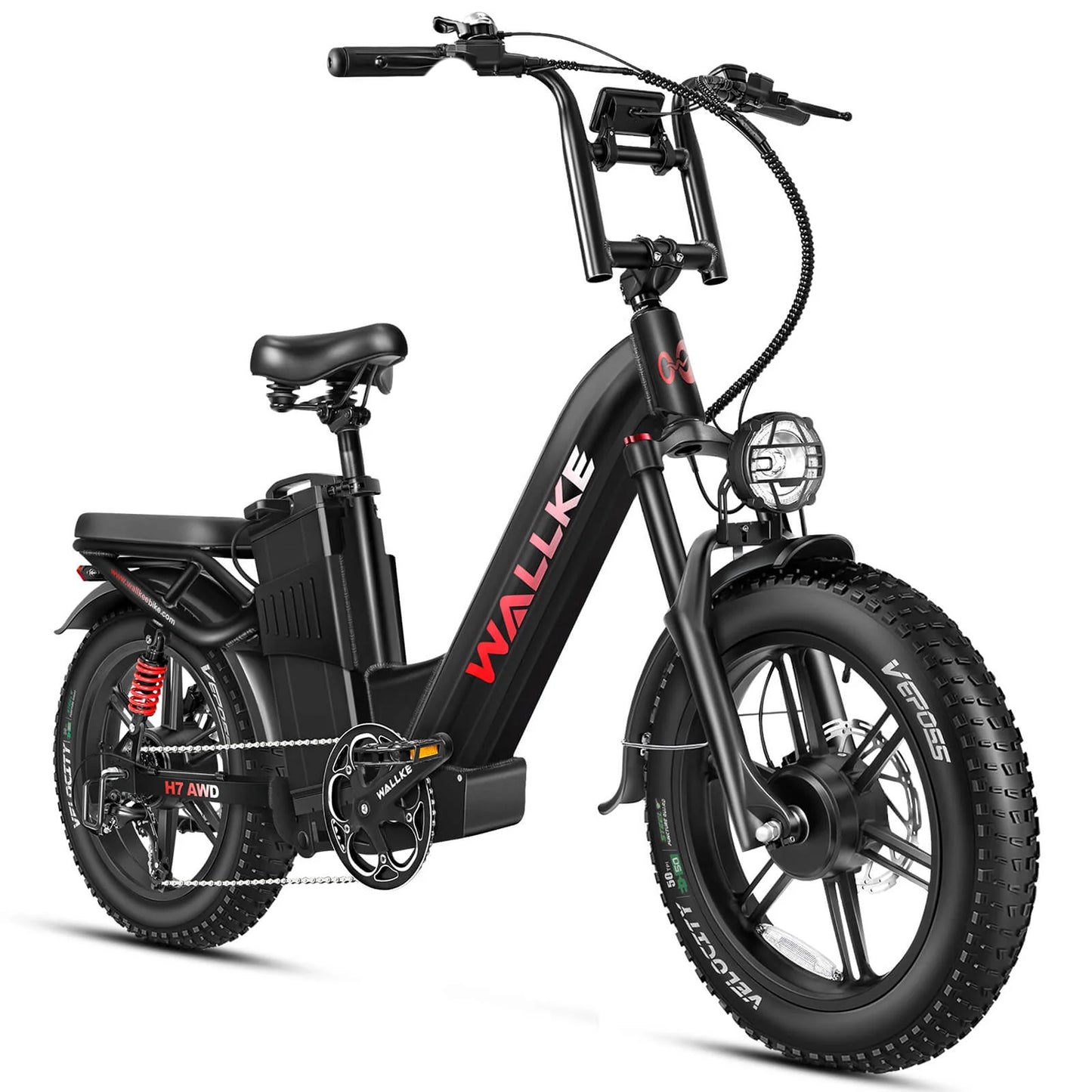 Wallke H7 AWD Dual Motor Step-Thru Fat Tire Electric Bike