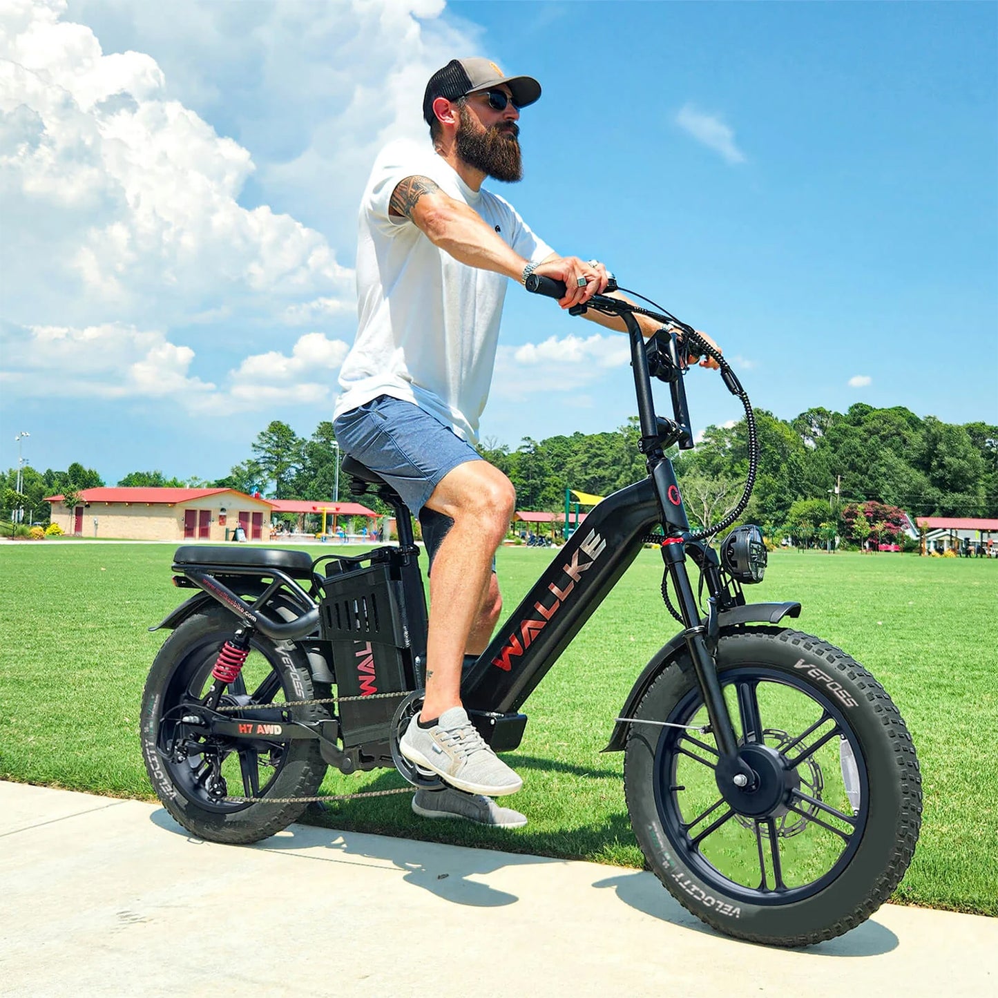 Wallke H7 AWD Dual Motor Step-Thru Fat Tire Electric Bike