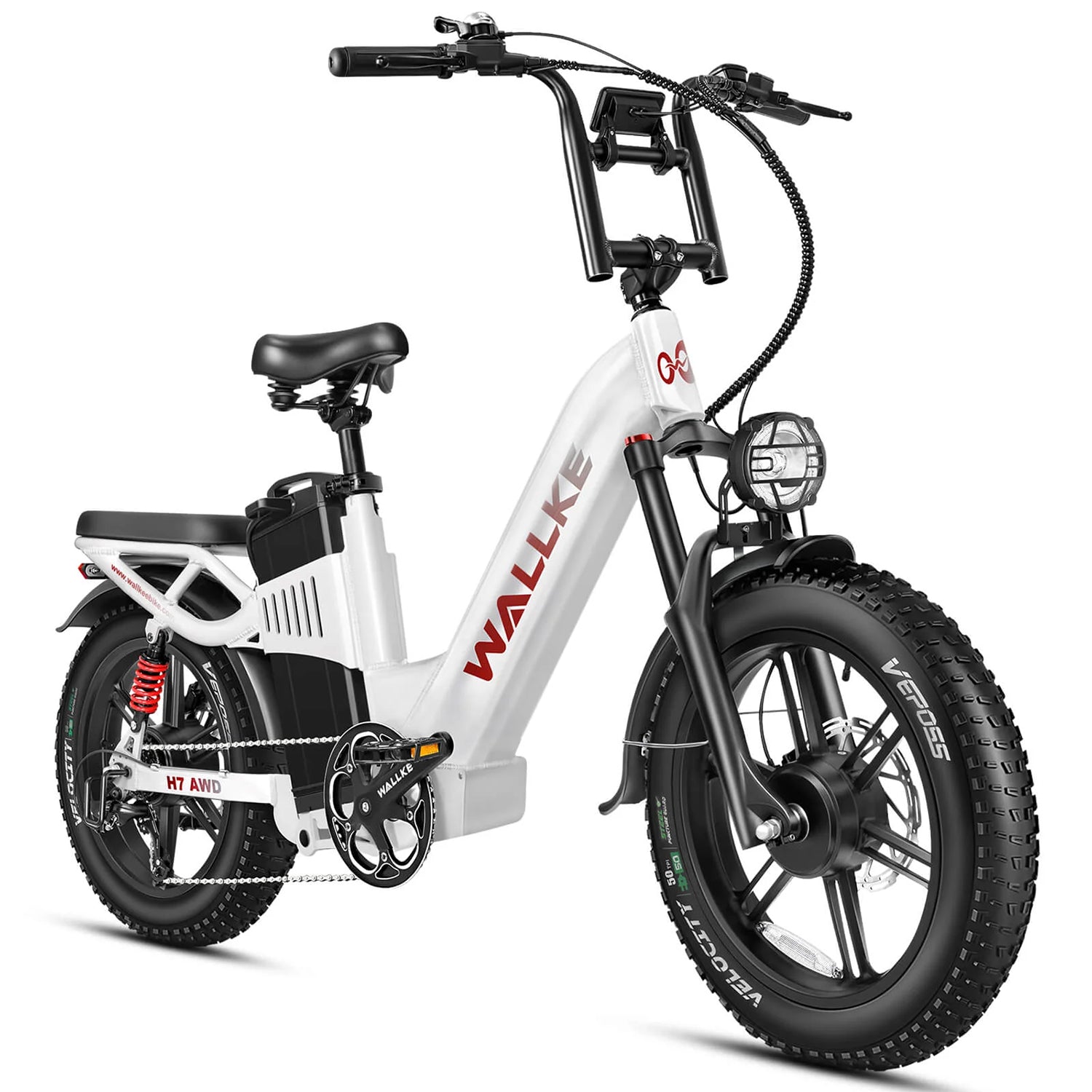 Wallke H7 AWD Dual Motor Step-Thru Fat Tire Electric Bike