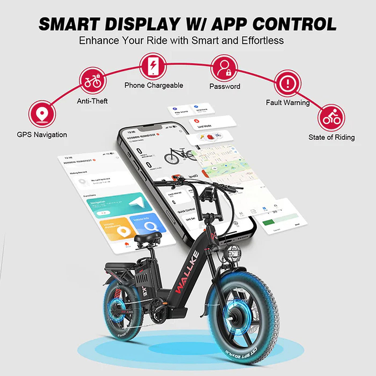 Wallke H7 Step-Thru Fat Tire Electric Bike