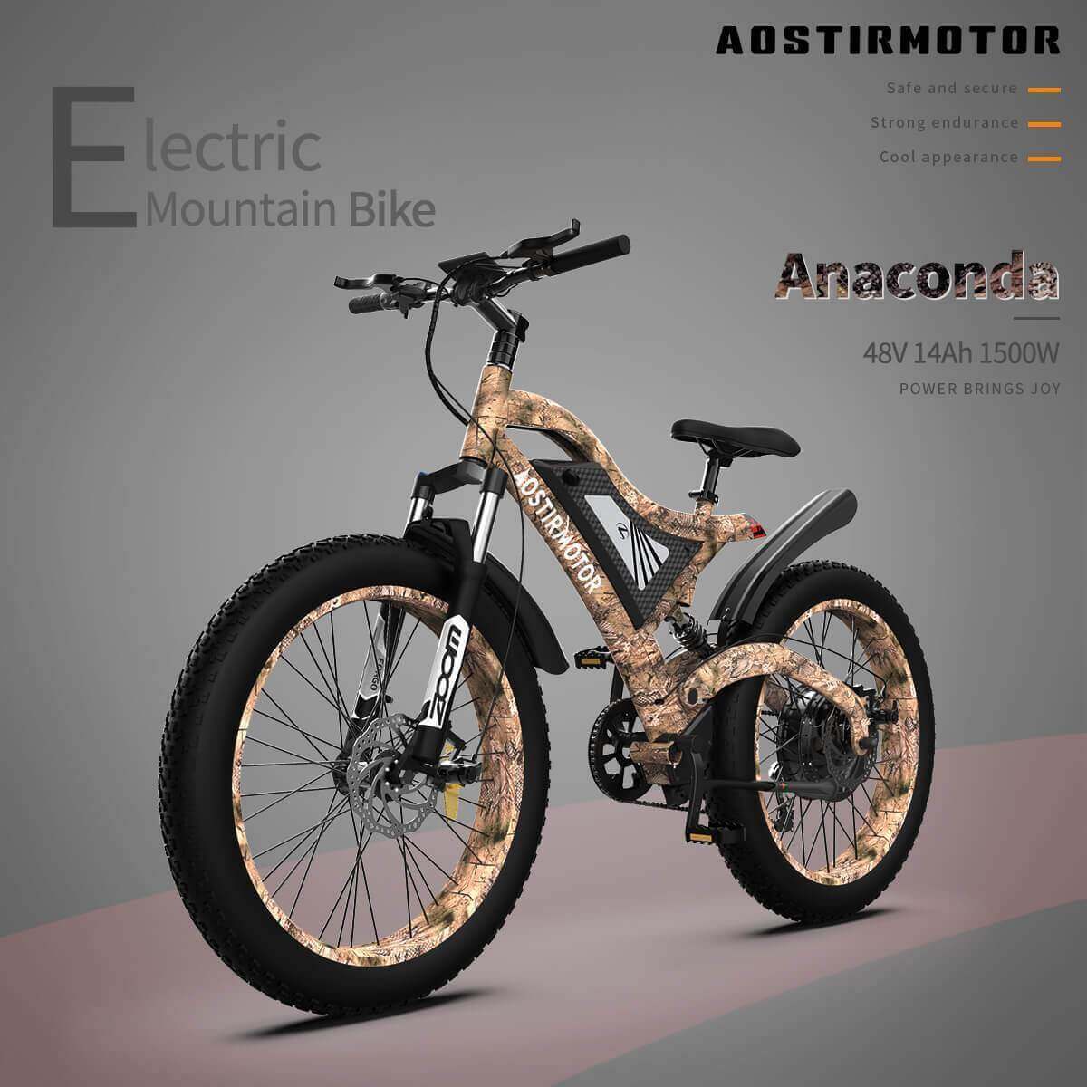 Ebike - Aostirmotor S18-1500 48V Mountain Electric Bike