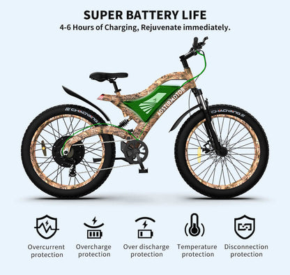 Ebike - Aostirmotor S18-1500 Hunting Fishing Off Road Electric Bike