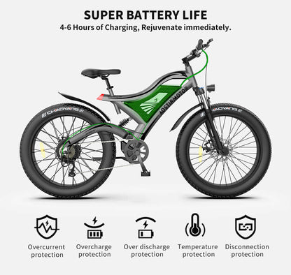 Ebike - Aostirmotor S18 Fat Tire All Terrain Electric Mountain Bike