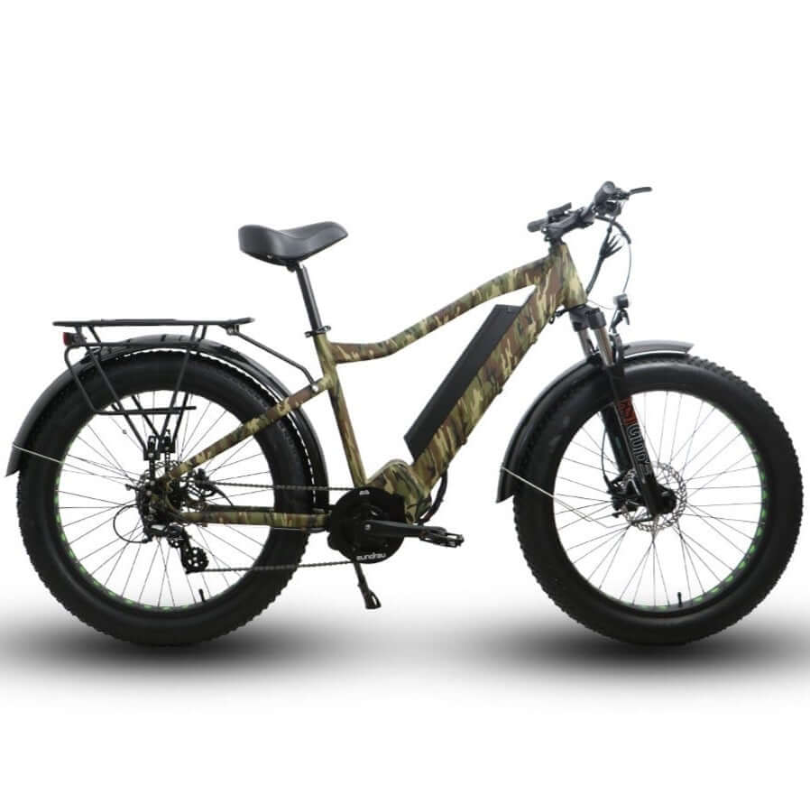 Ebike - Eunorau FAT-HD 48V 1000W Mid-Drive Hunting/Fishing Electric Bike