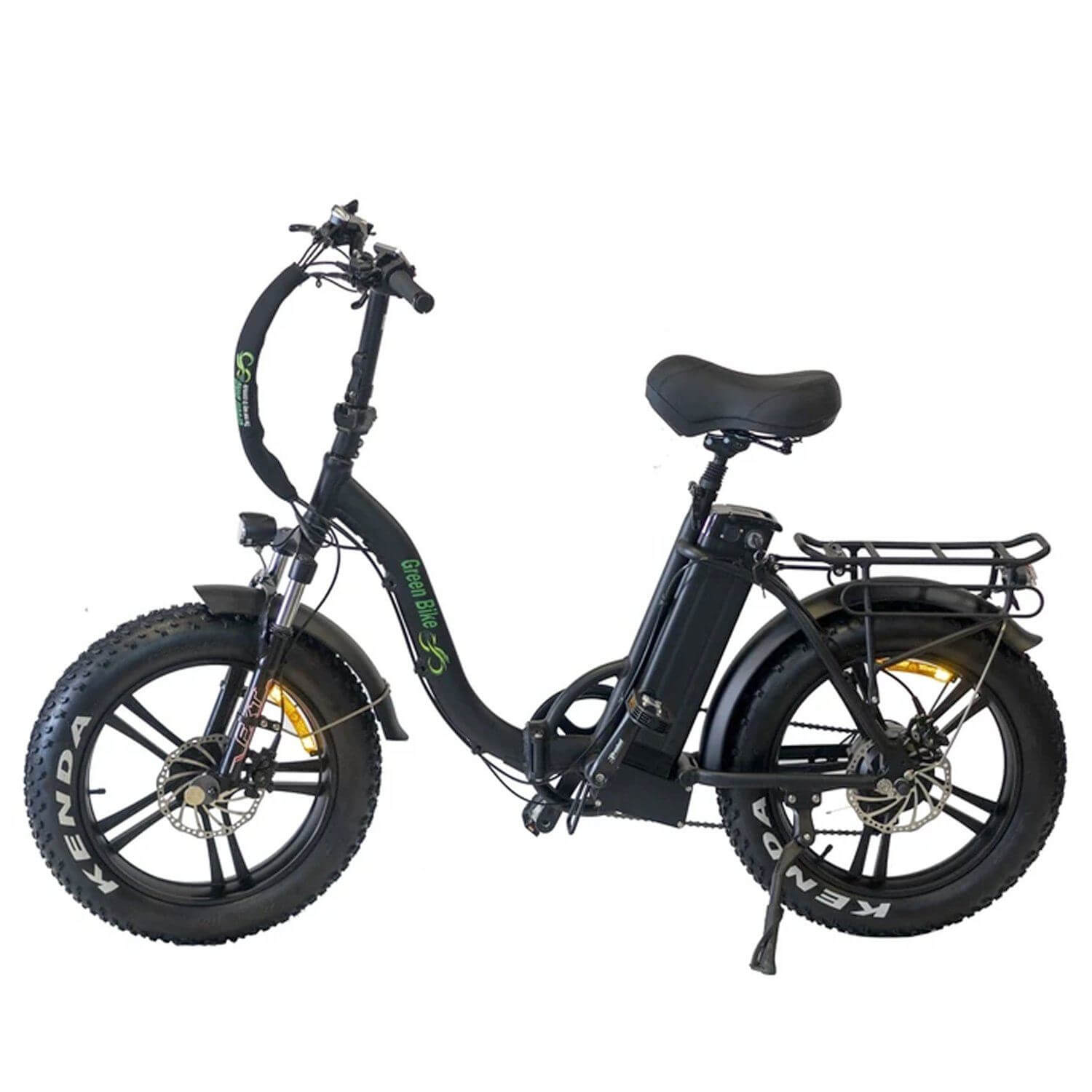 Green bike usa gb750 fat tire low step folding 2024 ebike