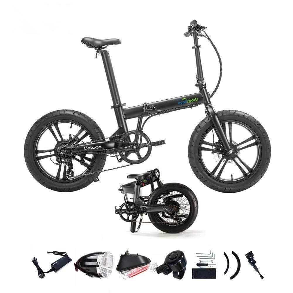 Ebike - Qualisports Beluga 48V 500W Fat Tire Folding Electric Bike