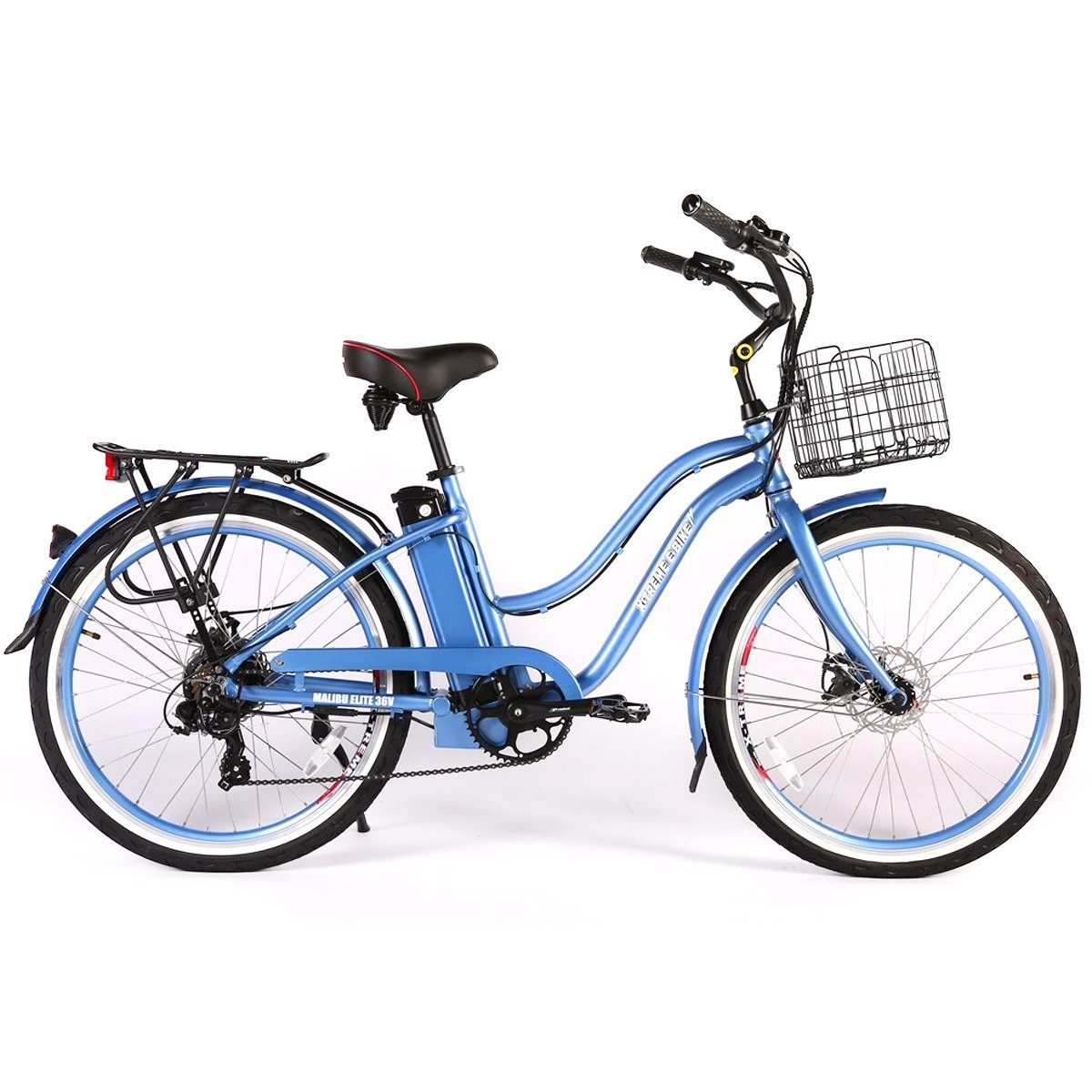 X Treme Malibu Elite Low Step Beach Cruiser Electric Bike eBikeJoy